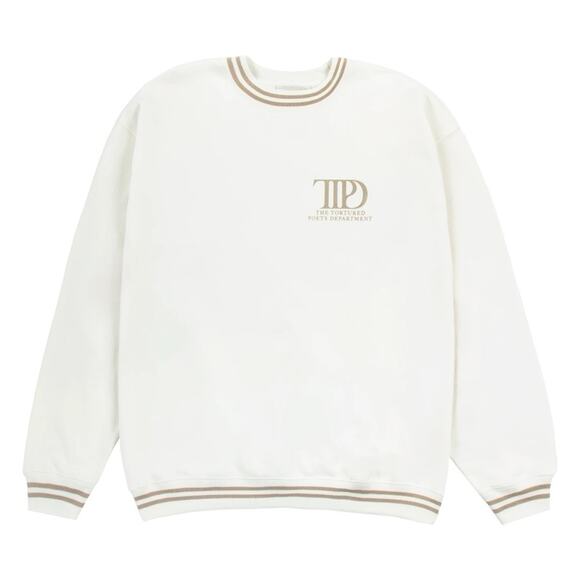NEW Taylor Swift TTPD Tortured Poets Department Crewneck Sweatshirt sz Medium - Picture 1 of 8